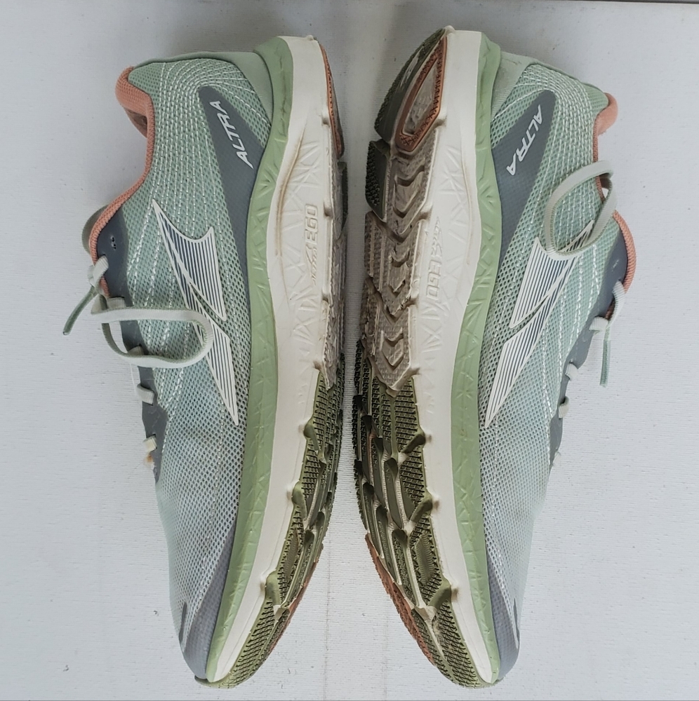 Altra Rivera 2 Womens Green Peach Running Walking Athletic Shoes - Picture 5 of 9